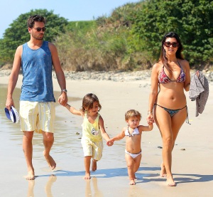 Scott and Kourtney with their children, Mason and Penelope Dissick